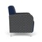 Lesro Siena Lounge Reception Guest Chair, Brushed Steel, MD Ink Back, MD Ink Seat, RS Echo Arm Panels SN1101 - alternate 3